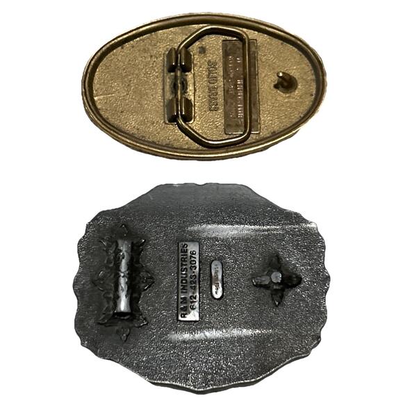 5 Mens Vintage Various Machinist Metal Western Belt Buckle - Picture 7 of 8